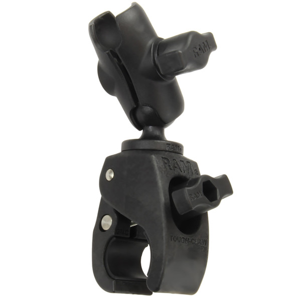 RAM Mount Tough-Claw Small Clamp Mount w/Double Socket Arm - 1" Ball