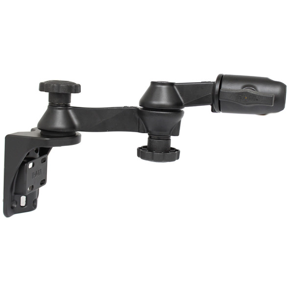 RAM Mount Vertical Mounting Base w/Double 6" Swing Arm & Swivel Single Socket f/1.5" Balls