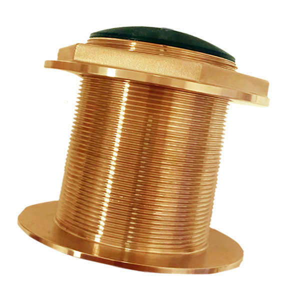 SI-TEX Bronze Low Profile Thru-Hull High-Frequency CHIRP Transducer - 1kW & 130-210kHz