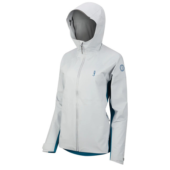 Mustang Women's Callan Waterproof Jacket - (Mid Grey - Ocean Blue) - Large