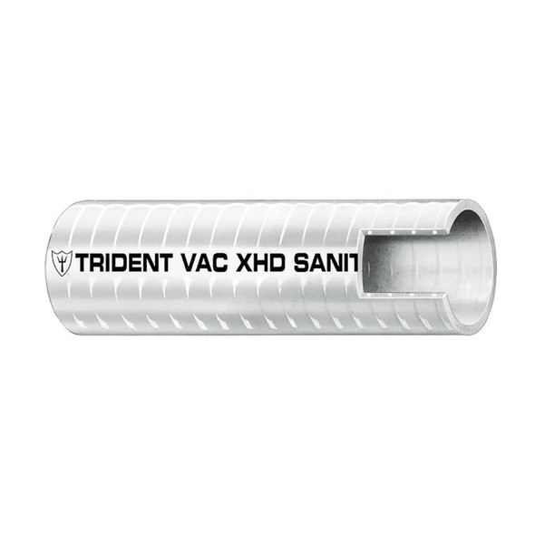 Trident Marine 1-1/2" x 50' Box VAC XHD Sanitation Hose - Hard PVC Helix - White