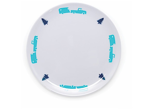 Life Is Better At The Campsite Salad Plate Trailer/tree Pattern