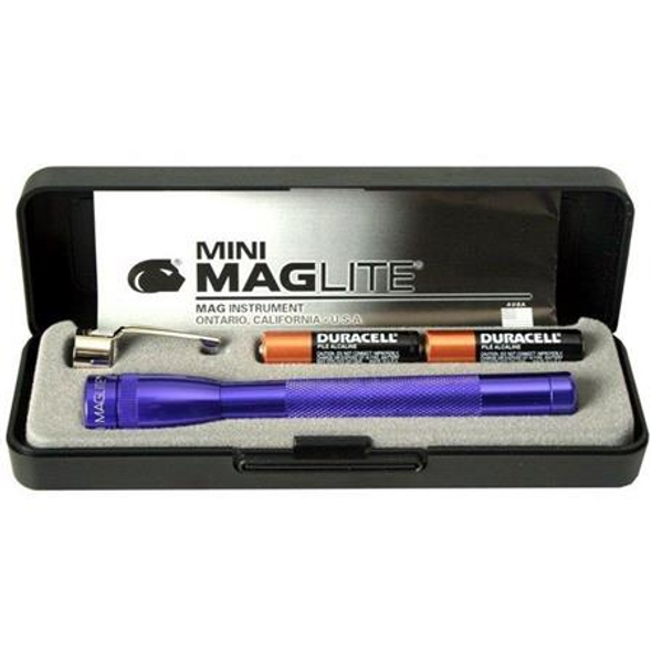 Sp22 Mini Maglite 2 Aaa-cell Led Flashlight W/ Pocket Clip - KR-15-M3A012