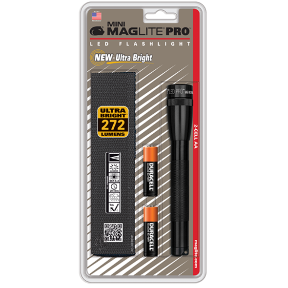 Sp2p Mini Maglite Pro 2 Aa-cell Led Flashlight W/ Holster - KR-15-SP2P01H