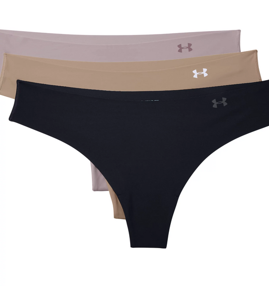 Women's Ua Pure Stretch Thong 3-pack - KR-15-1325615004XS