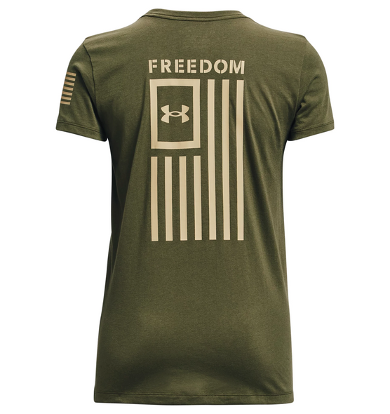 Women's Ua Freedom Flag T-shirt - KR-15-1370814390LG