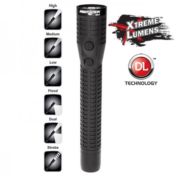 Polymer Duty/personal-size Dual-light Flashlight - Rechargeable