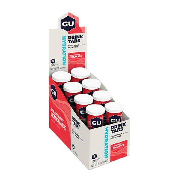 GU Hydration Drink Tabs 8 Tube Box Strawberry Lemonade