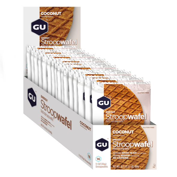 GU Energy Stroopwafel, 16 Pkt Box Coconut (GF)