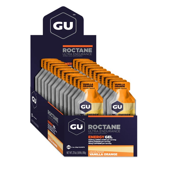 GU Roctane Energy Gels 24ct Box Vanilla Orange