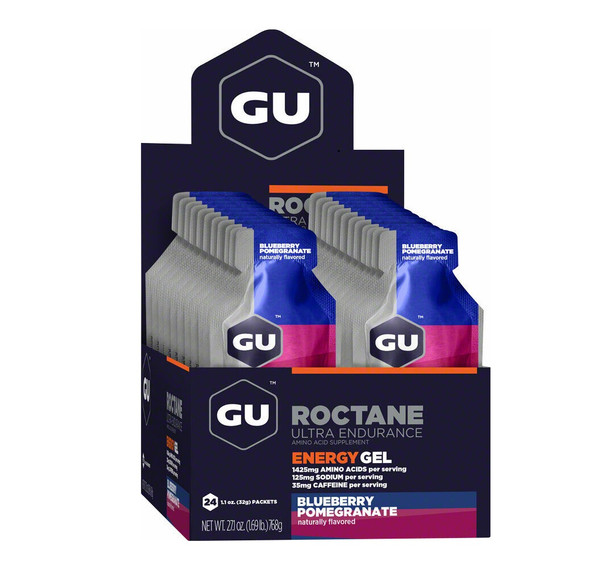 GU Roctane Energy Gels 24ct Box Blueberry Pomegranate