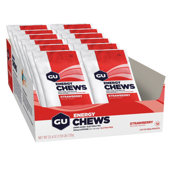 GU Energy Chews 12pk Box Strawberry