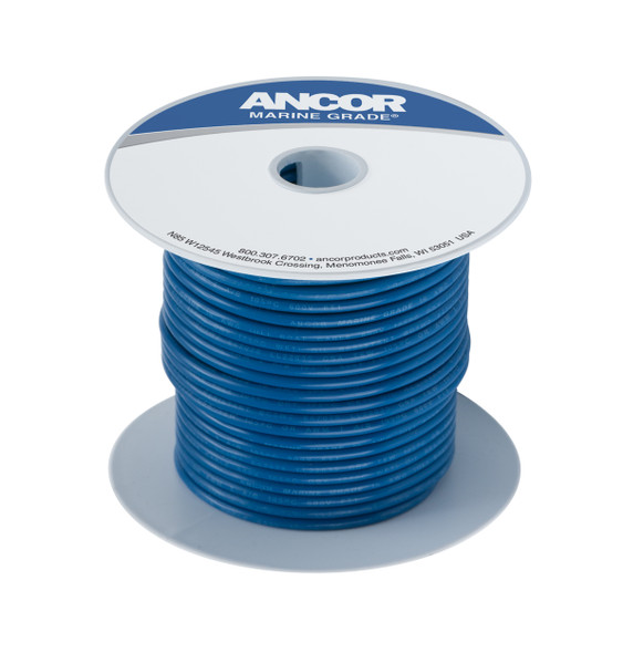 Ancor Tinned Copper Wire, 14 Awg (2mm2), Dark Blue - 1000ft | 104199ancor Tinned Copper Wire, 14 Awg (2mm2), Dark Blue - 1000ft | 104199