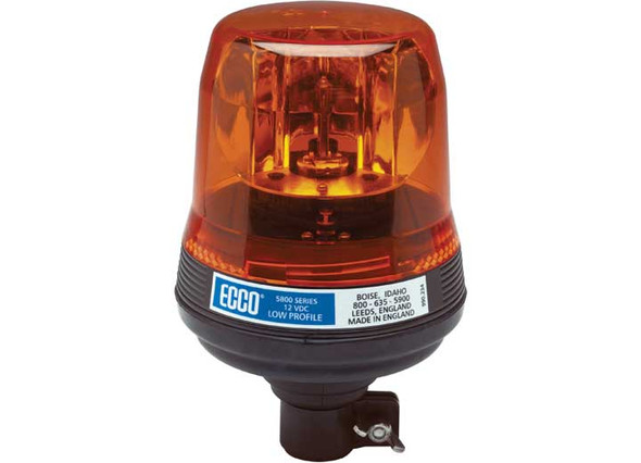 Rotating Beacon: Low Profile 12vdc 160 Fpm Flexi Din Pole Mount Amber