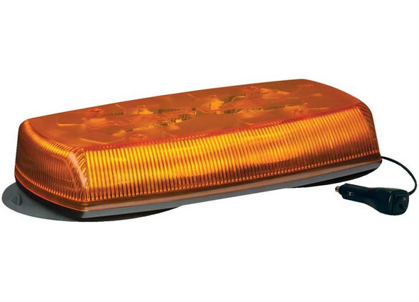Led Minibar: Reflex 15in 1224vdc 8 Head Vacuummagnet Mount Amber Dome Amber Illumination