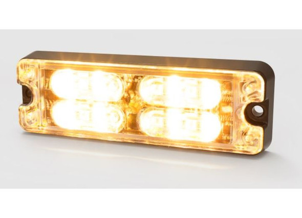 3.3in Surface Mount Directional Low Profile 16 Leds 1224v Amber/white Warning Light