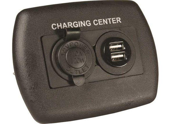 12v/usb Charging Center Black