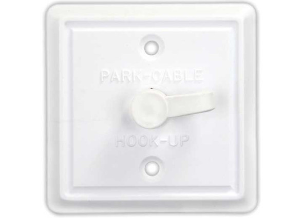 Square Cable Tv Plate Polar White