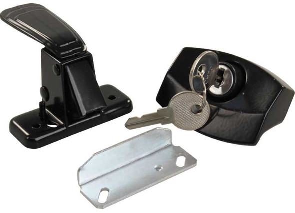 Camper Door Latch Locking Black