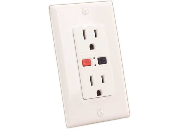 120v/15 Amp Gfci Electrical Outlet White