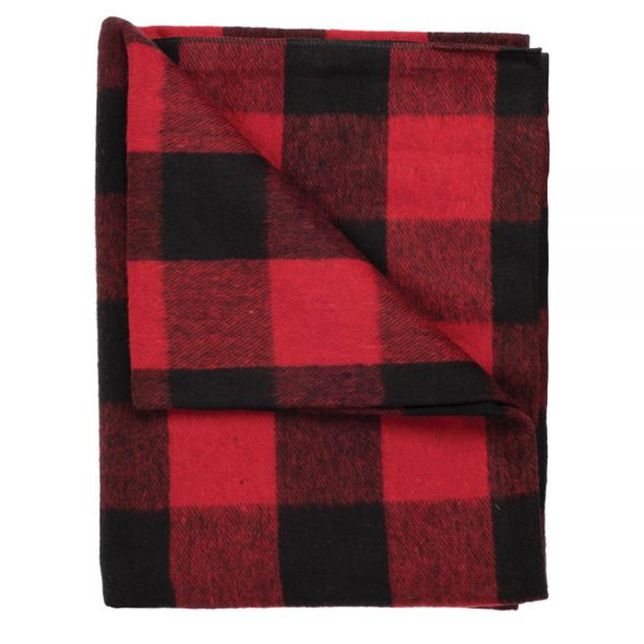 Woven Wool Red/Black  Plaid 50