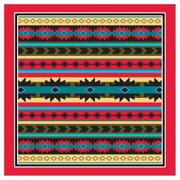 Modern Aztec W/Red Trim