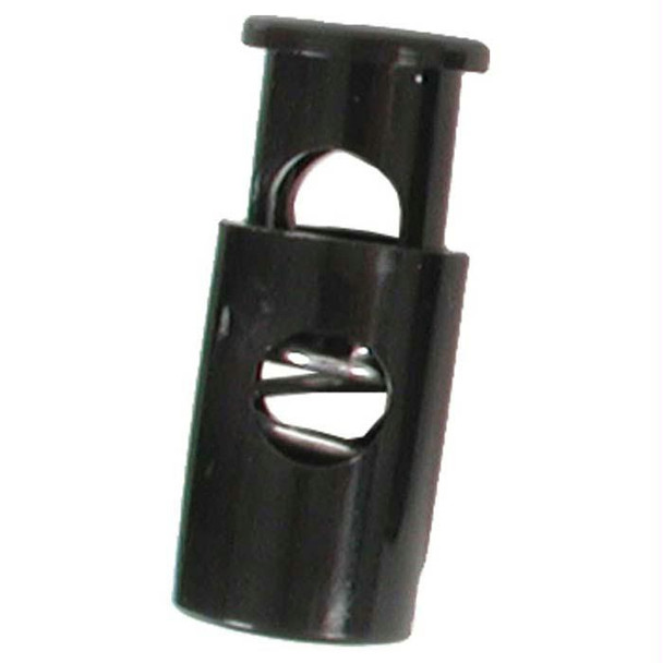 Cord Lock 1/4" Round Blk Bulk