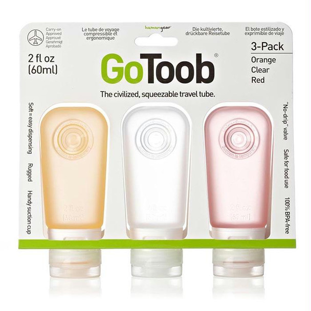 Gotubb Md 3Pk Clear,Org,Red