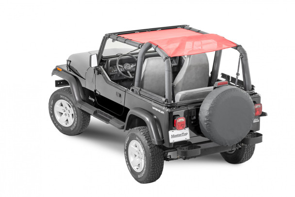 Jeep TJ/YJ Mesh Bimini Top ShadeMaker Plus For 92-06 Wrangler TJ/YJ Red MasterTop
