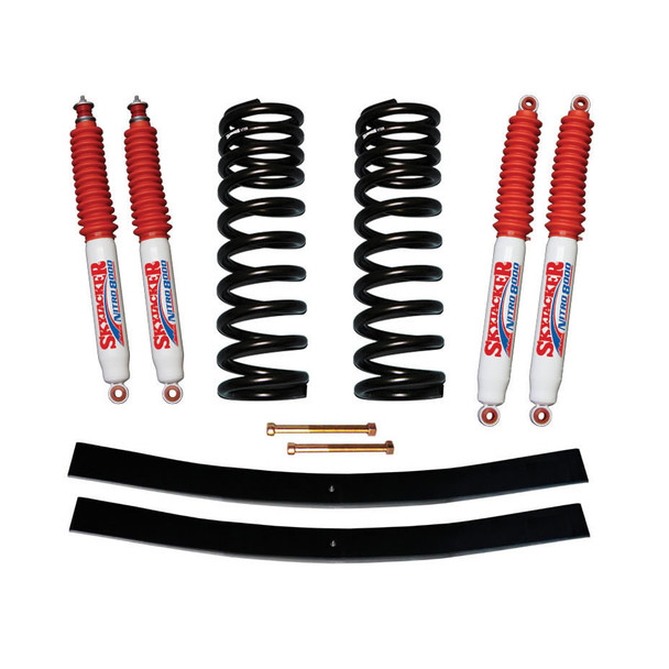 F-100 Suspension Lift Kit 70-72 Ford F-100 w/Shock Nitro Shocks 1.5-2 Inch Lift Incl. Front Coil Springs Rear Add-A-Leafs Skyjacker