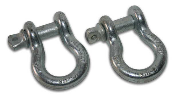 3/4 Inch Bow Shackle 9.5k LB WLL Silver Bulldog Winch