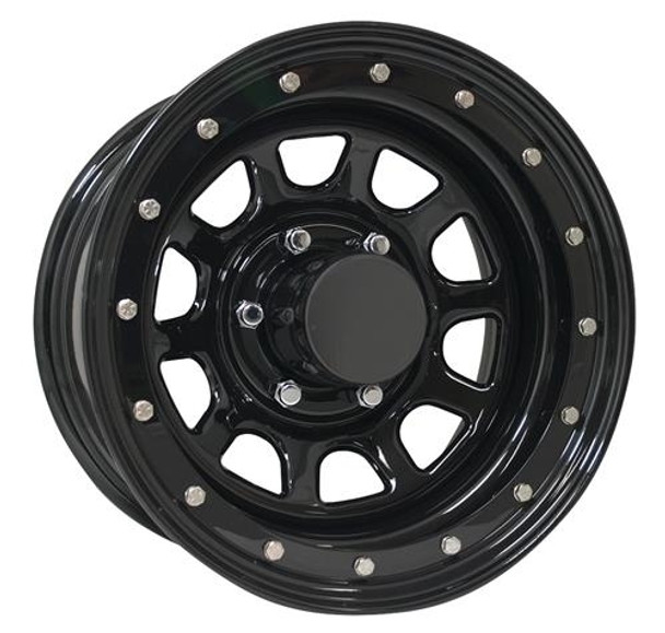 Pro Comp Steel Wheels 252-5173 Series 252 Gloss Black 15x10 5x5 3.75BS Offset -44mm Cap P/N 1330018