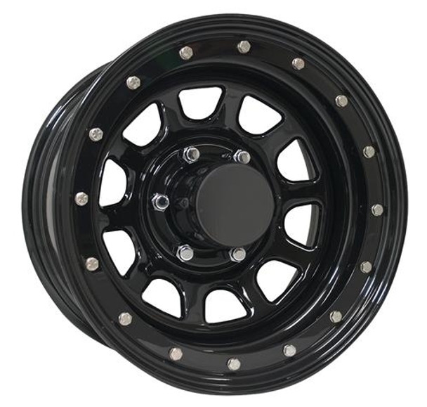 Pro Comp Steel Wheels 252-5866 Series 252 Gloss Black 15x8 5x4.5 4.5BS Offset 0mm Cap P/N 1330018