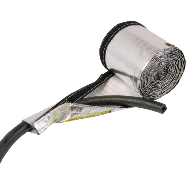 Thermaflect Heat Shield Sleeve 1 Inch ID X 10 Foot Hook & Loop Seam Heatshield Products