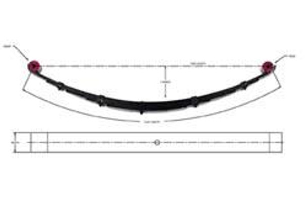 4 Inch Front Leaf Spring Right Side 79-85 Toyota Pickup/4Runner Pro Comp Suspension