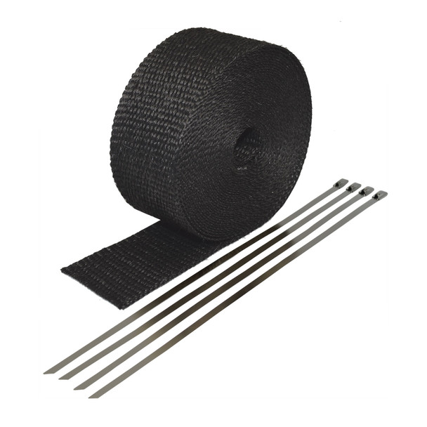 Exhaust Heat Shield Wrap Kit 2 Inch X 25 Foot Black Heatshield Products