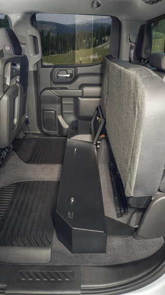 Rear Underseat Lockbox 19-22 Silverado/Sierra 1500 {19 New Body Style} / 20-21 2500HD/3500HD w/ Crew, Extended Cab Black Tuffy Security Products
