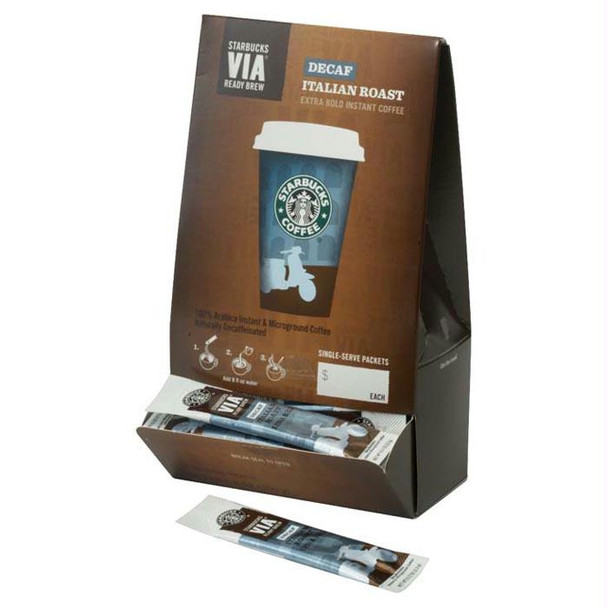 Starbucks Via Italian Road Decafe Coffee - Single Packets