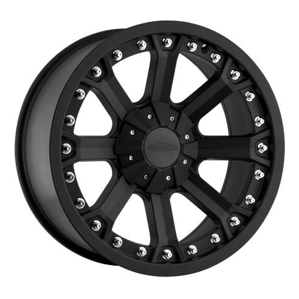 Series 7033 17X9 With 5 On 5.5 Bolt Pattern Flat Black Pro Comp Alloy Wheels