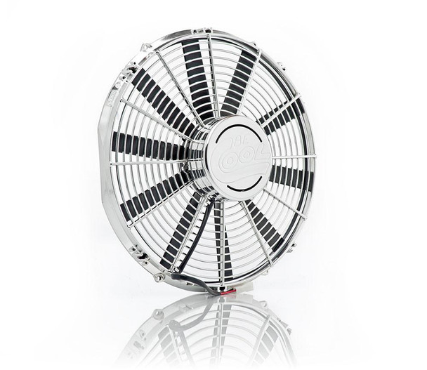 16 Inch Electric Pusher Fan Chrome Plated High Torque Be Cool Radiator