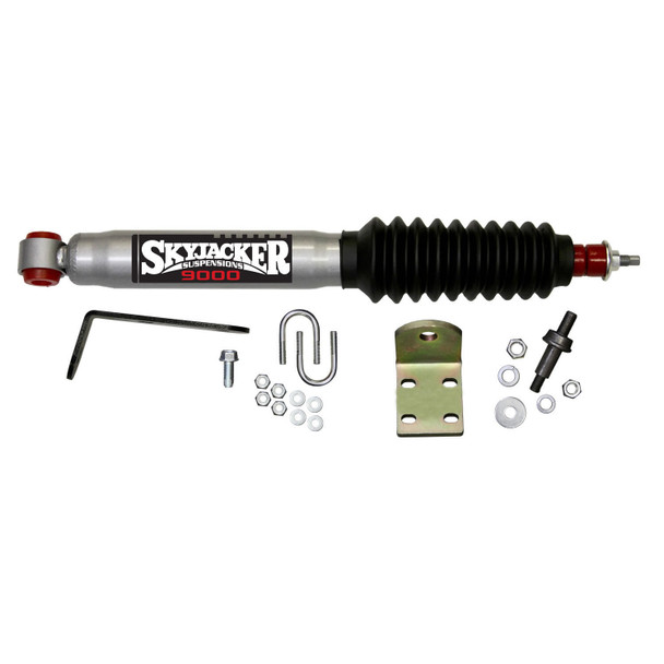 Steering Stabilizer Single Kit 99-06 Chevy/GMC/Cadillac Truck/SUV Silver w/Black Boot Skyjacker