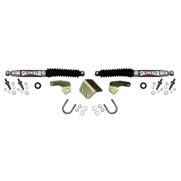 Steering Stabilizer Dual Kit Silver Boots Sold Separately Skyjacker