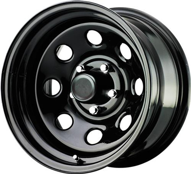 Pro Comp Steel Wheels 97-5865 Series 97 Gloss Black 15x8 5x4.5 3.75BS Offset -19mm Cap P/N 1330018