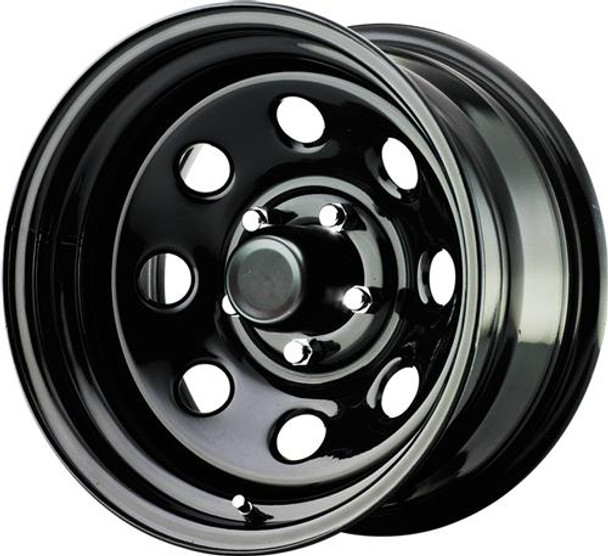Pro Comp Steel Wheels 97-5883 Series 97 Gloss Black 15x8 6x5.5 3.75BS Offset -19mm Cap P/N 1425016