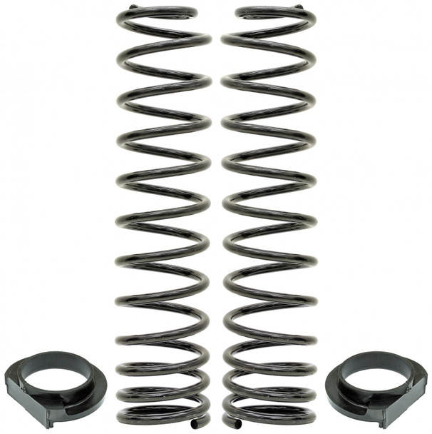 Front Coil Springs 18-Up Wrangler JL 4 Inch Lift Includes Urethane Isolators Pair RockJock 4x4