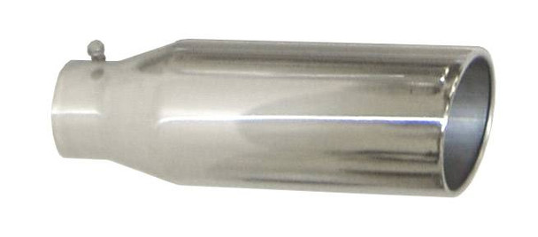 Exhaust Tail Pipe Tip 5 in ID x 6 in OD x 18 in L Bolt On Hardware Not Incl Polished 304 Stainless Steel Pypes Exhaust