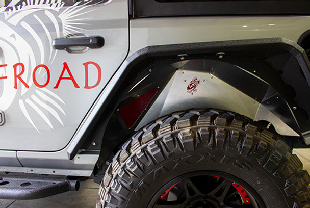 Jeep JL Inner Fenders For 18-Current Wrangler JL Front/Rear Set of 4 Aluminum Raw Fishbone Offroad