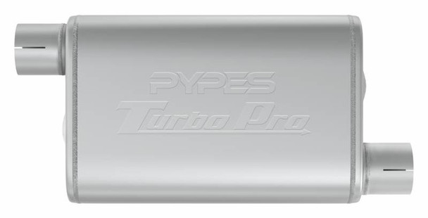 Turbo Pro Muffler 3.0 Inch Offset Inlet/Offset Outlet Pypes Exhaust