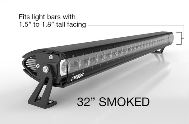 **Currently Not Available**LED Light Bar Cover 30 Inch Single Row Smoke AeroLidz