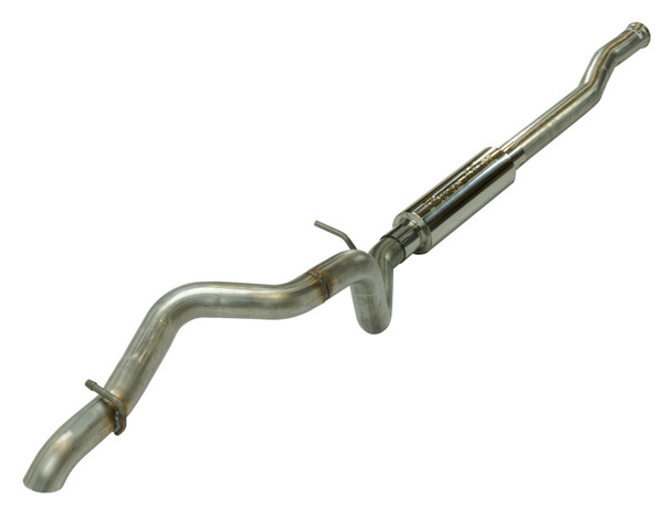 Cat Back Exhaust System 18-Pres Jeep JL 4 Door Ground Clearance Single Rear Exit Incl 2.5 in Intmd And Tail Pipe/M-80 Muffler/Hardware Tip Not Incl Natural Finish 304 Stainless Steel Pypes Exhaust